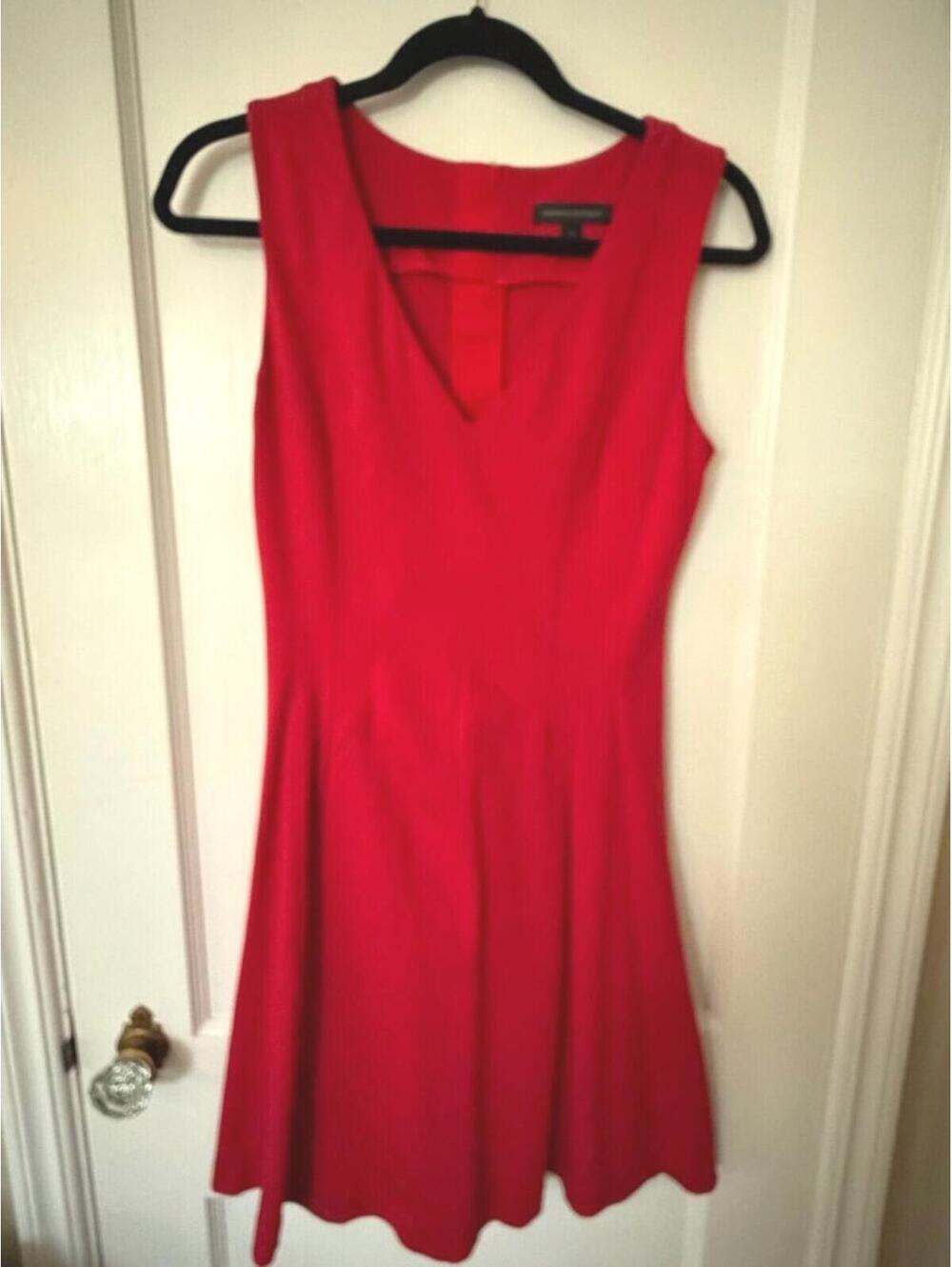 Banana Republic Sleeveless Fit & Flare Dress Women’s 4 Red